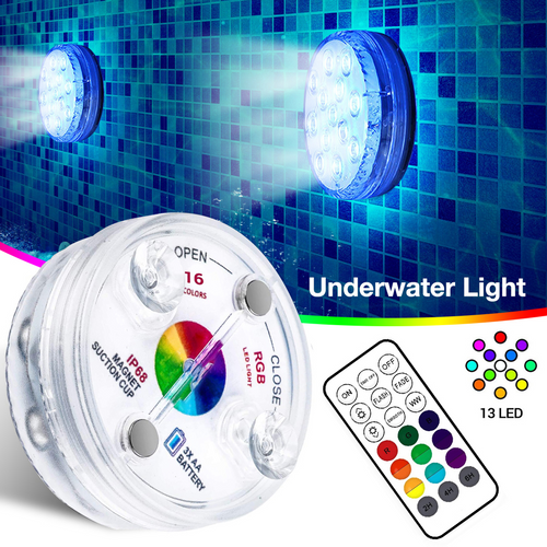 BowLift | Underwater LED light with remote control – RGB multicolor pool lighting for bathrooms and ponds