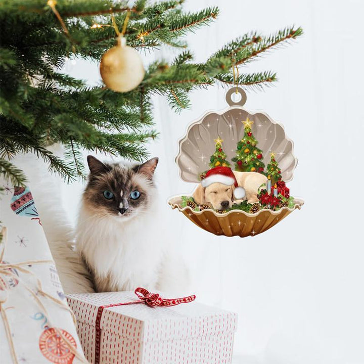 BowLift | French Bulldog - Sleeping Pearl in Christmas Double Ornament