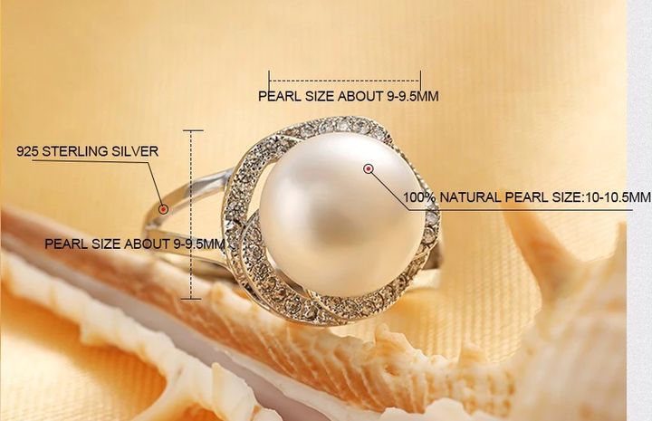 Beautiful Adjustable Pearl Ring for a Refined Style! Bowlift