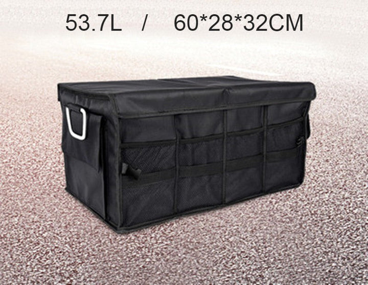BowLift | Multifunctional Foldable Car Trunk Storage Box, with 50L Large Capacity, Detachable Partition and Scratch-resistant and Easy-to-clean Design