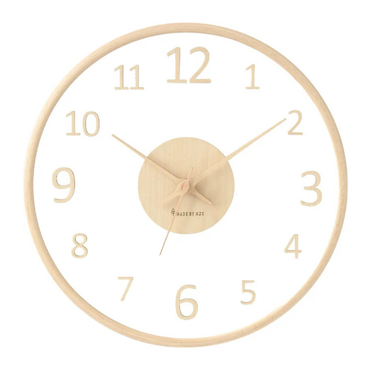 BowLift | Modern Wooden Clock with Glass Front Metron