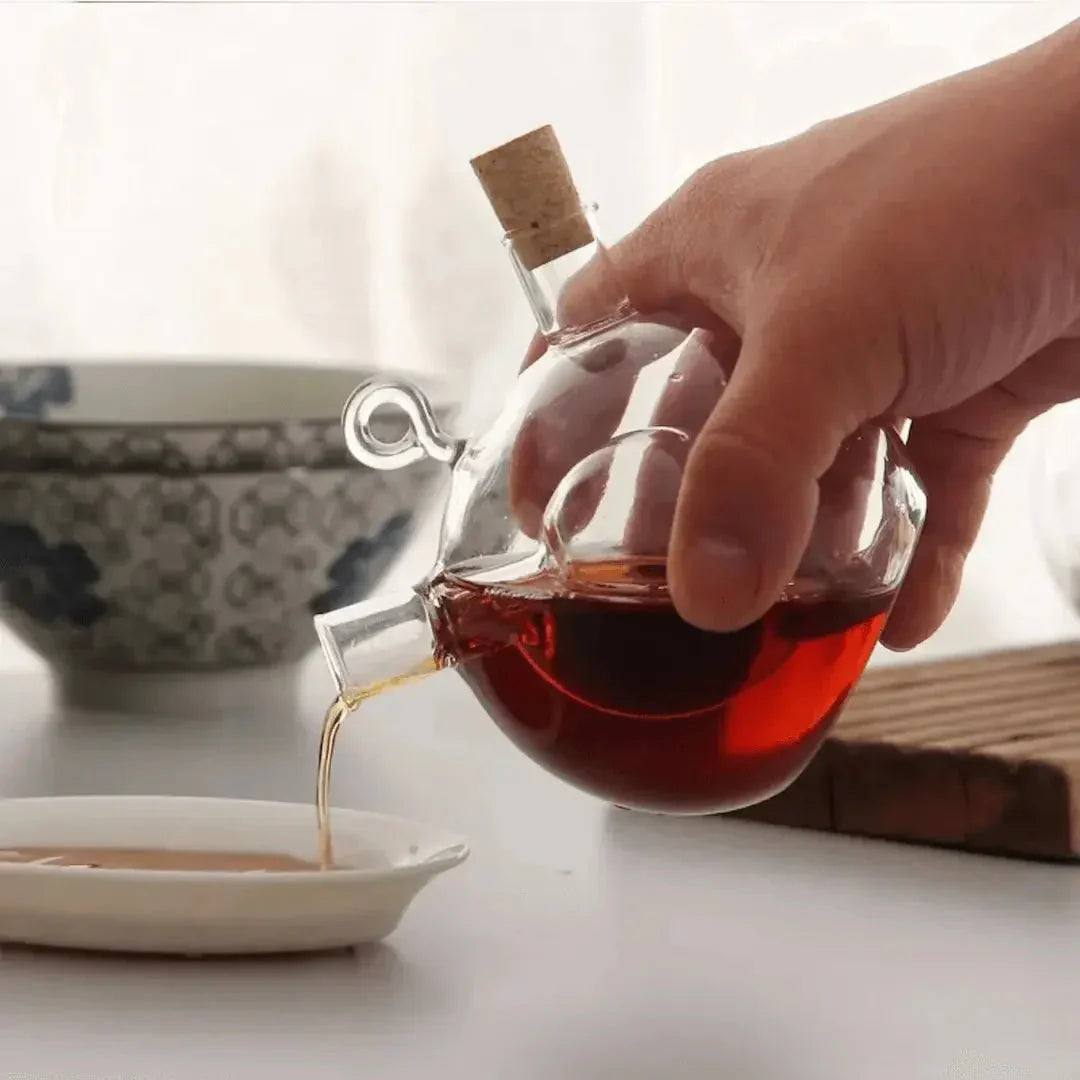 BowLift | Oil & Vinegar Dispenser – Double Glass Bottle for Stylish Serving & Storing