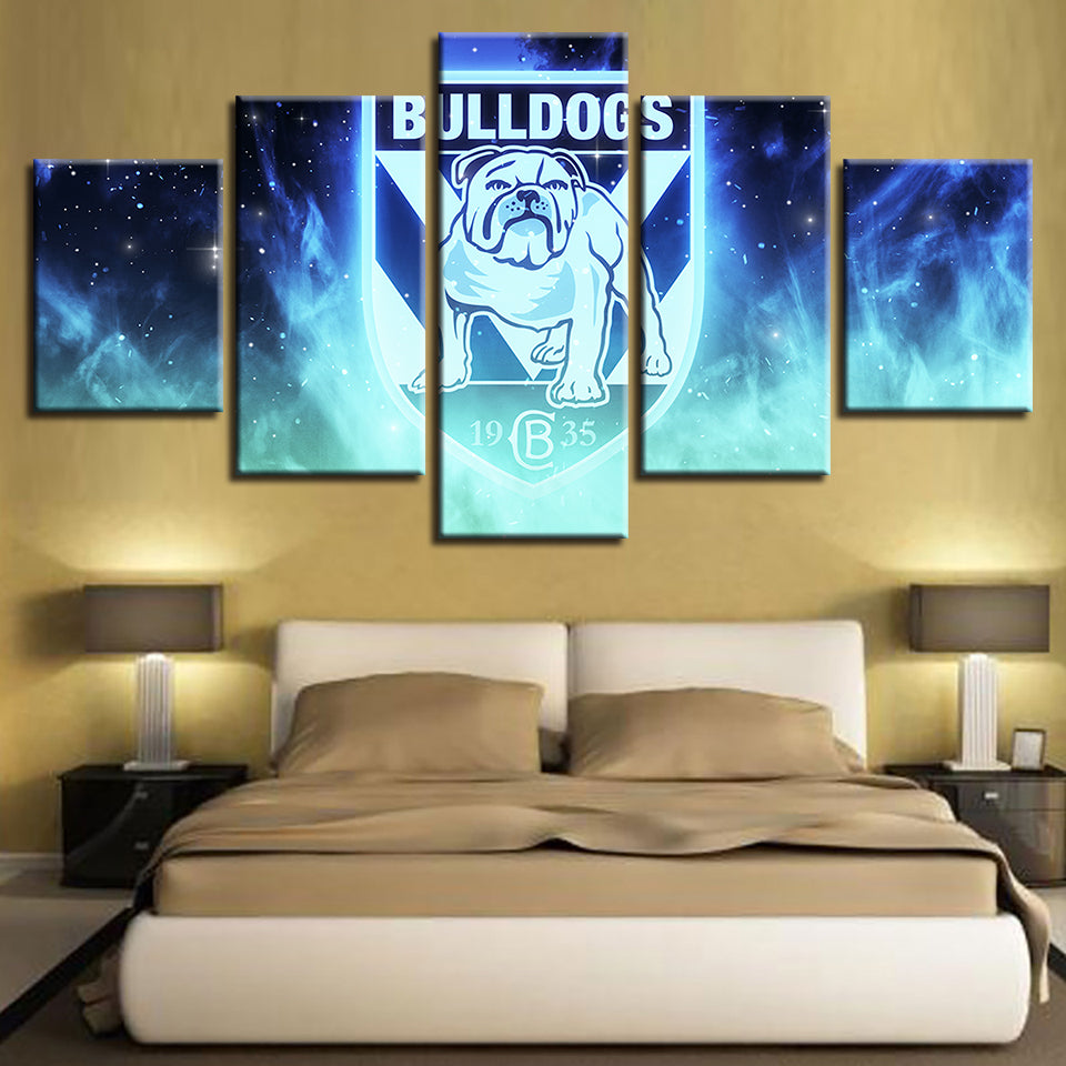 CB Bulldogs 5 Pieces-Canvas Wall Art Painting | Bowlift