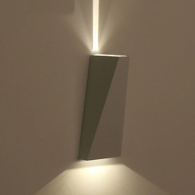 Simple Trapezoidal Outdoor Waterproof LED 2-Light Wall Sconce Lamp | Bowlift