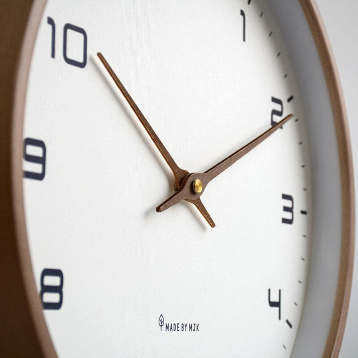 BowLift | NordicGlow Wooden Wall Clock - Minimalist Scandinavian Design for Timeless Elegance
