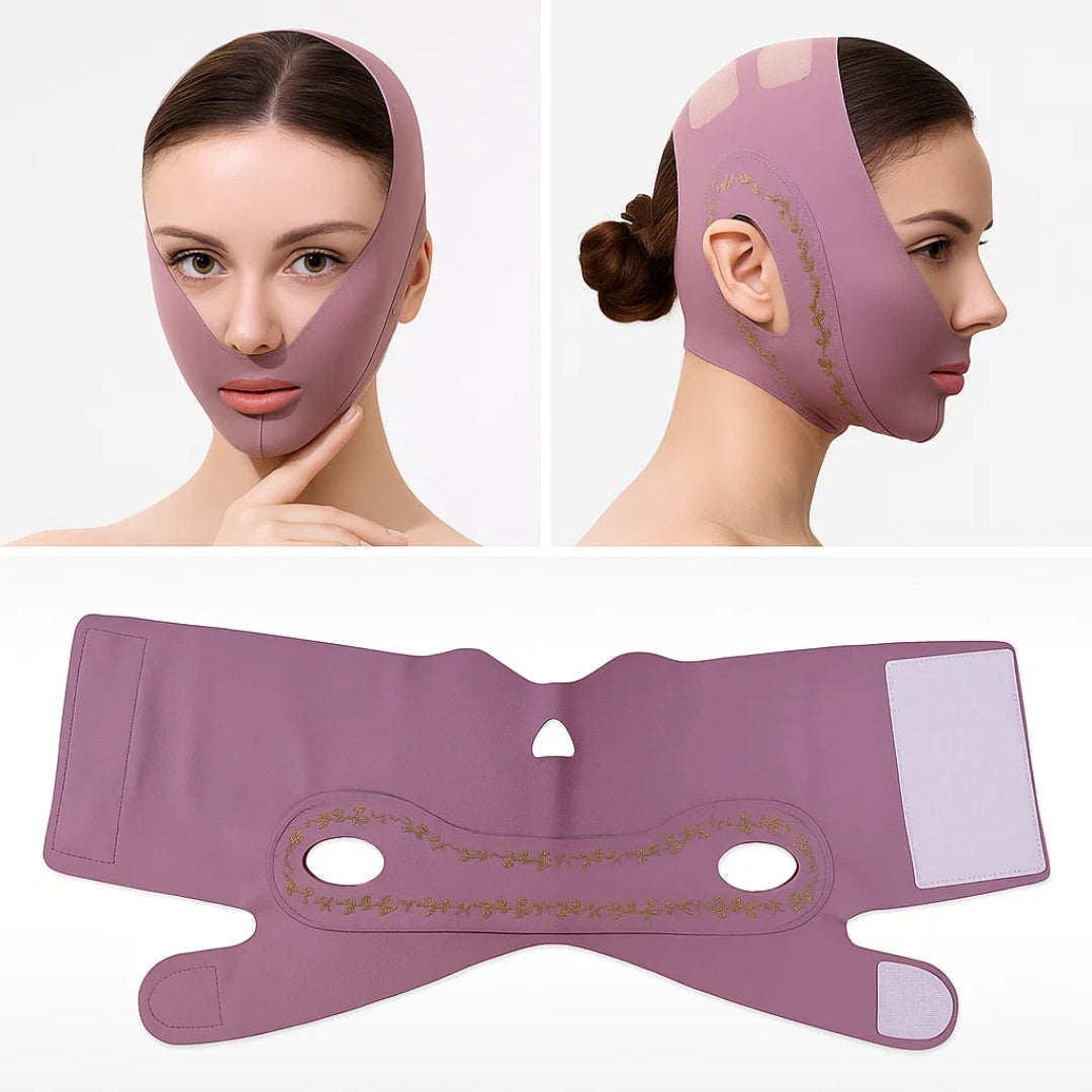 Jawline Sculpting – Breathable Stretch Fabric – Lifts Sagging Skin – Firms and Defines V-Line Face Bowlift