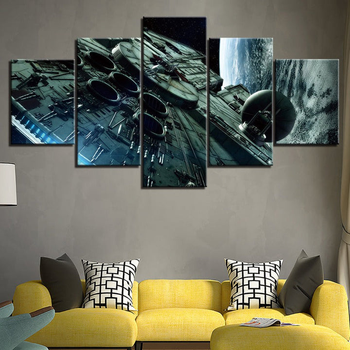 5 Piece Fascinating View Of The Galaxy - Canvas Wall Art Painting | Bowlift