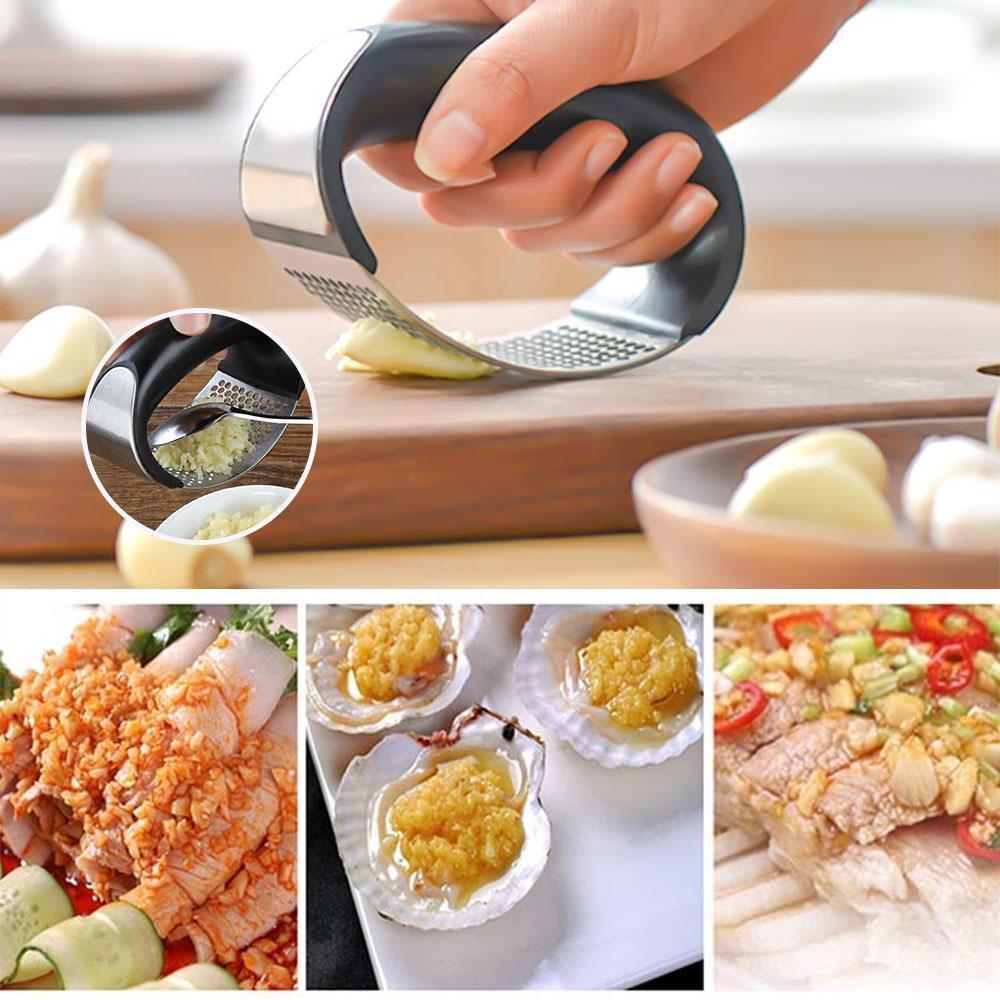 BowLift | Premium Stainless Steel Garlic Press, Garlic Press Cooking Tool