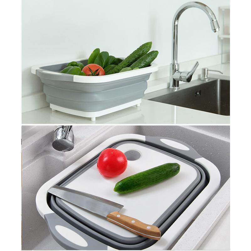 Ciaovie collapsible cutting board with dish container | Bowlift
