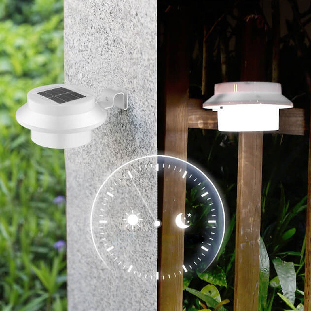 Solar Cylinder LED Outdoor Waterproof Fence Wall Sconce Lamp | Bowlift