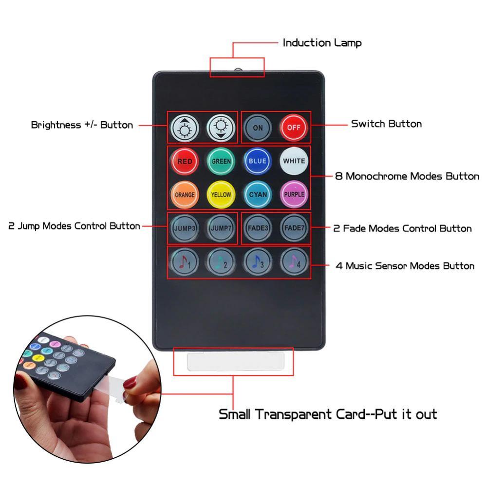 BowLift | Car RGB LED Strip Light Wireless Remote and Voice Control