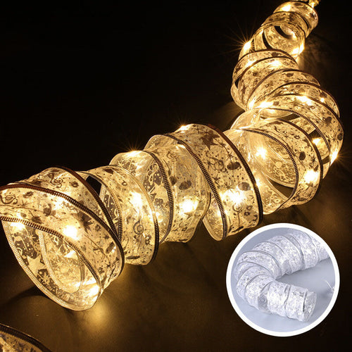 BowLift | Christmas Tree Decoration Ribbon Gift LED String Lights