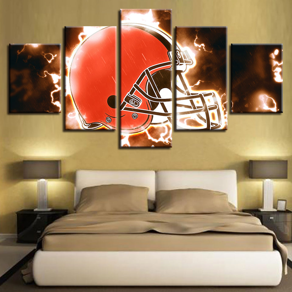 Cleveland Browns 5 Piece - Canvas Wall Art Painting | Bowlift