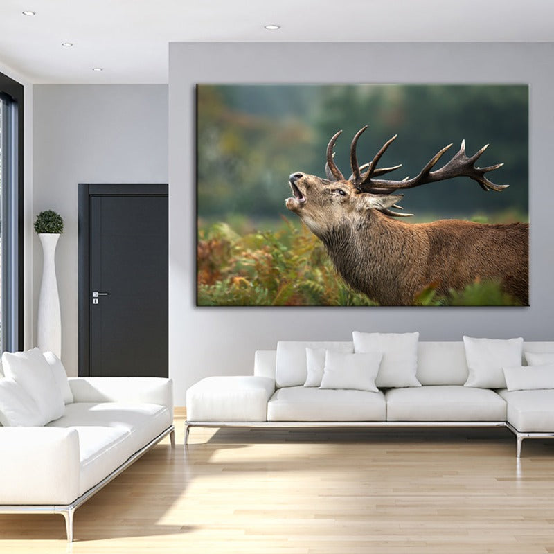 Bleating Elk - Canvas Wall Art Painting | Bowlift