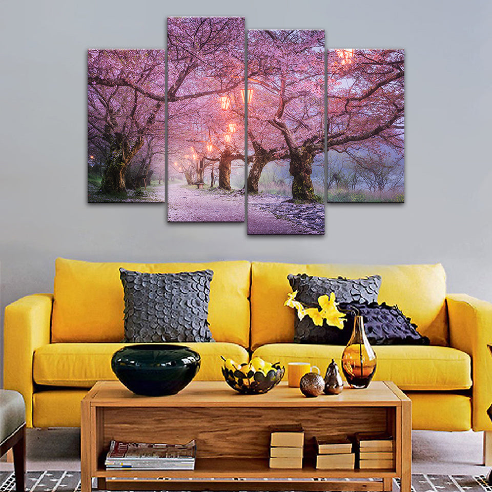 Big Pink Trees- Canvas Wall Art Painting | Bowlift