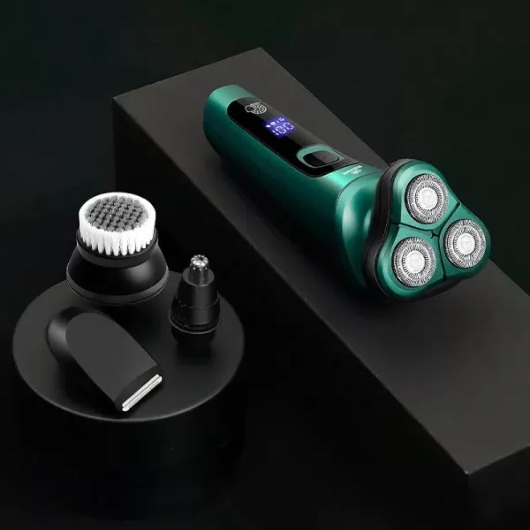 4-in-1 Grooming – Waterproof – LED Display – USB Rechargeable – Wet and Dry Shaving Bowlift