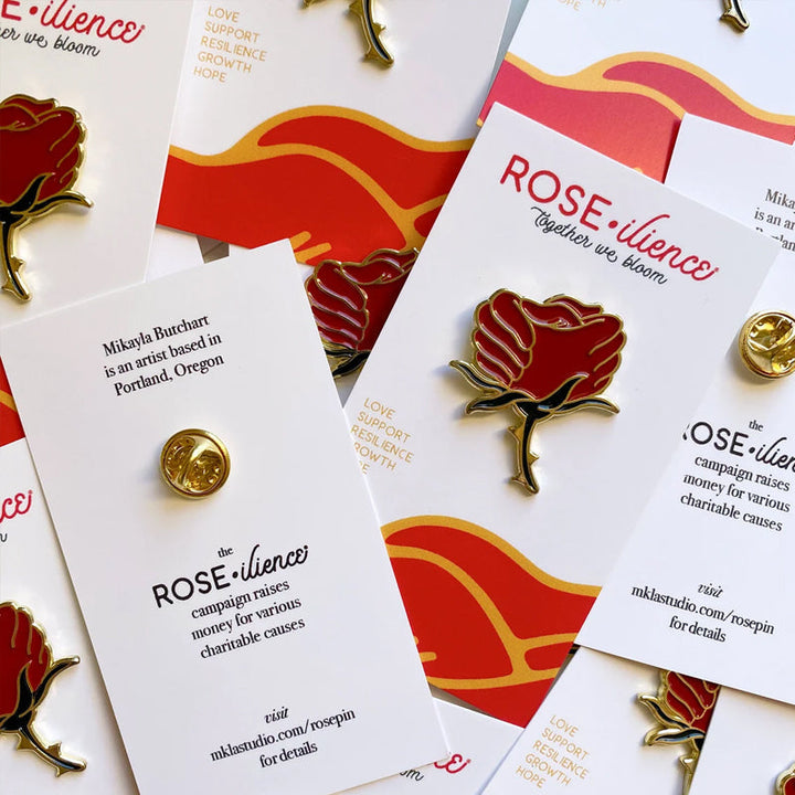 BowLift | Rose Resilience Enamel Lapel Pin