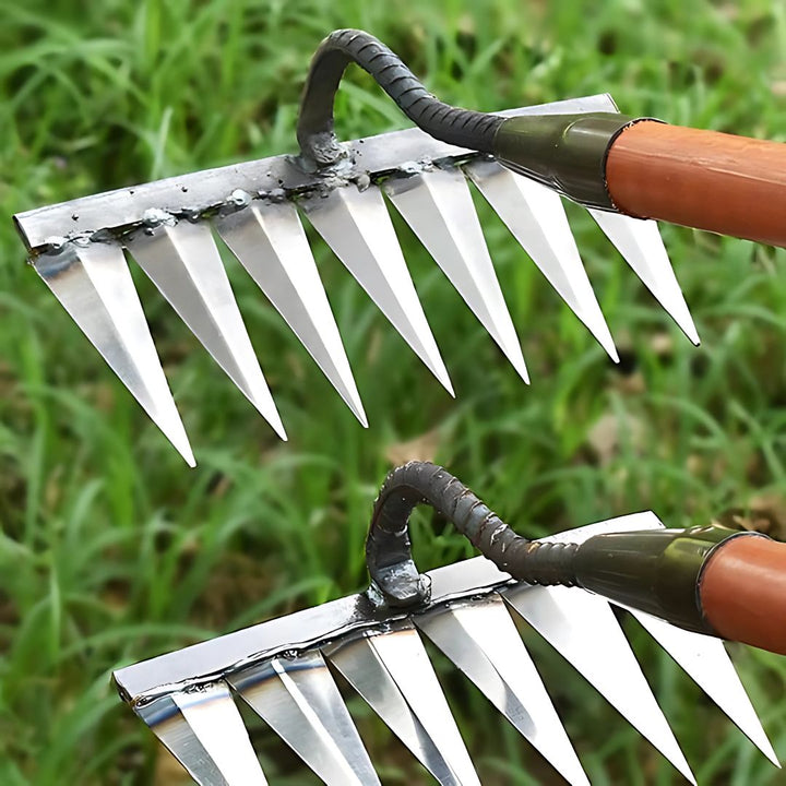 BowLift | Weeding Rake | Ultra-Durable Steel Teeth & Ergonomic Handle for Effortless Garden Maintenance
