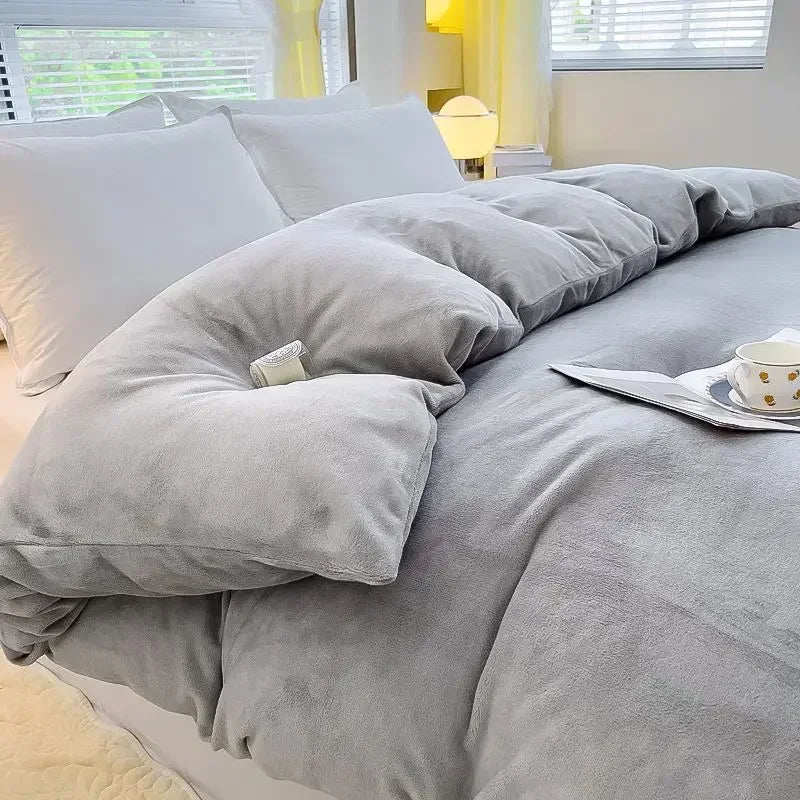BowLift | Verdict Flannel Fleece Duvet Cover - CozyCover
