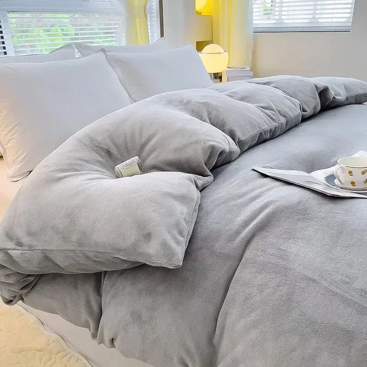BowLift | Verdict Flannel Fleece Duvet Cover - CozyCover
