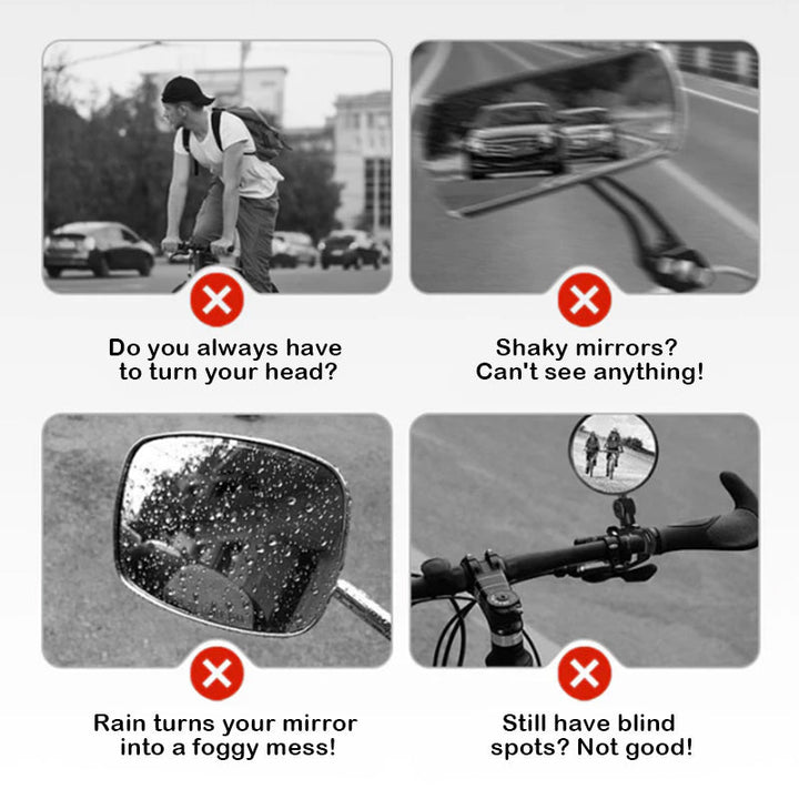 BowLift | 360° rotatable and adjustable bicycle rearview mirror