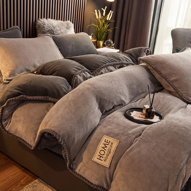 BowLift | Luxury Velvet Fleece Duvet Cover Set - PlushHaven
