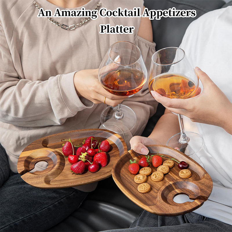 BowLift | Appetizer Plate with Wine Glass Holder