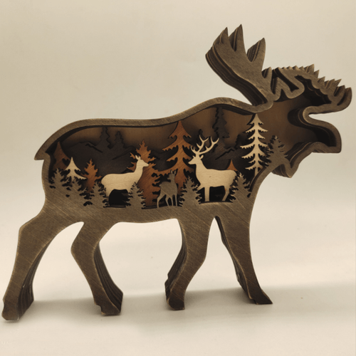 3D Creative Wooden Animal Carving Handcraft Gift | Bowlift