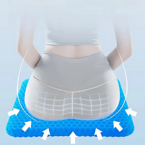 BowLift | Cooling Gel Seat Cushion | Breathable, Flexible & Pain Relief for Office Chairs, Cars, and Home Use