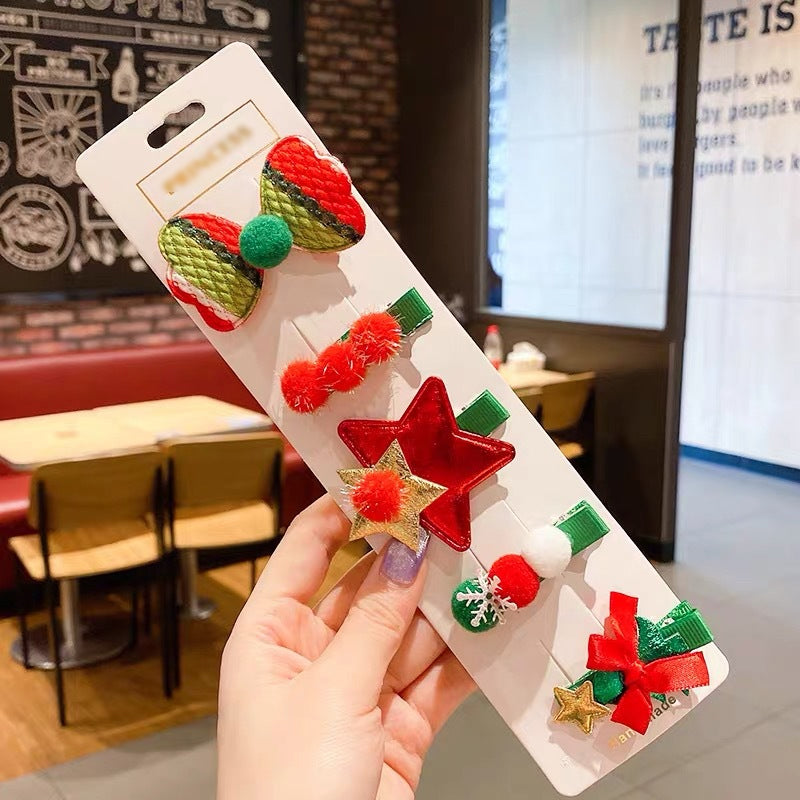BowLift | 5 Pieces Christmas Hair Clips Set