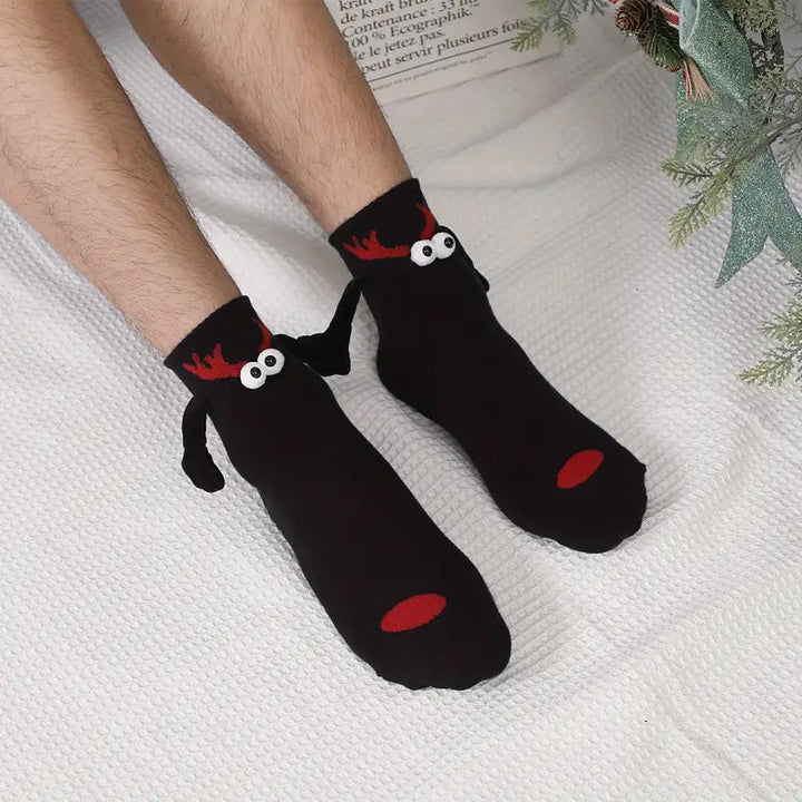 BowLift | Magnetic Socks Winter Edition Couple Hand in Hand Socks