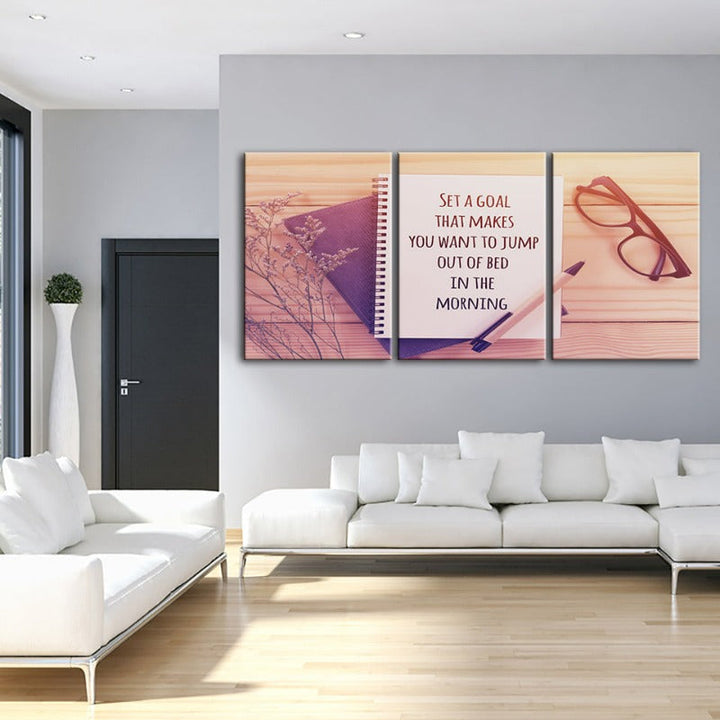 Inspirational Art-Canvas Wall Art Painting 3 Pieces | Bowlift