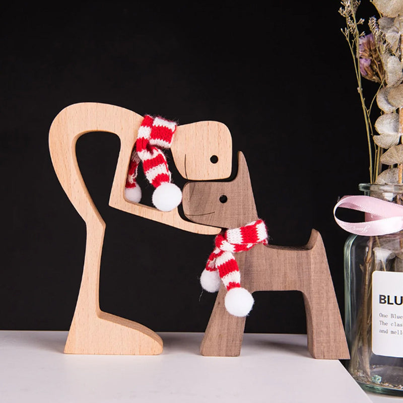 BowLift | Gift For Pet Lovers - Wood Sculpture Table Ornaments - The Love Between You And Your Fur-Friend