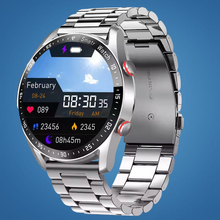 FitTrack | Non-Invasive Fitness Smart Watch - Tracks Physical Activity - Heart Rate - Sleep - Workout - GPS Notifications - Water Resistant Bowlift