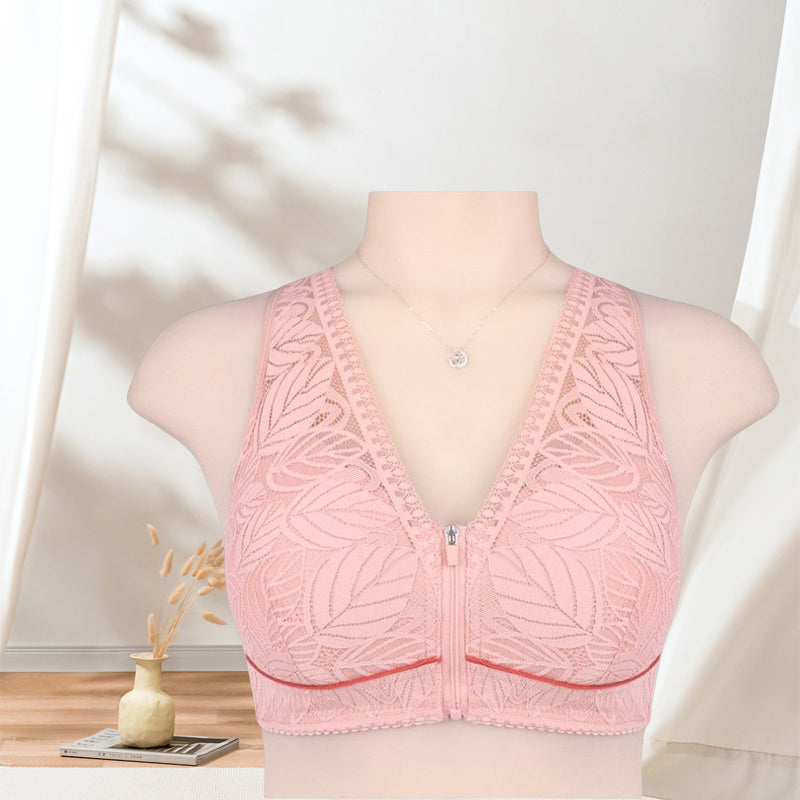 BowLift | Solid Color Lace Lingerie with Front Zipper