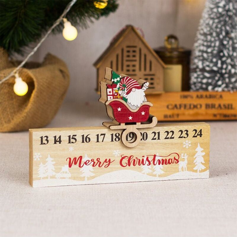 BowLift | Merry Christmas Wooden Mobile Santa Claus Calendar Ornament