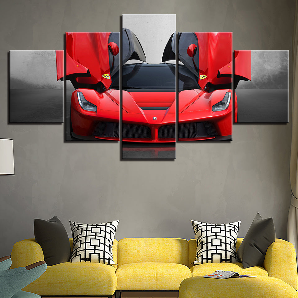 Luxury Ferrari Car - Canvas Wall Art Painting | Bowlift