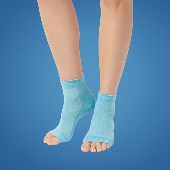 Moisturising Gel Lining – Cushioned Open-Toe – Softens Cracked Heels Overnight – For Foot Relief Comfort Bowlift