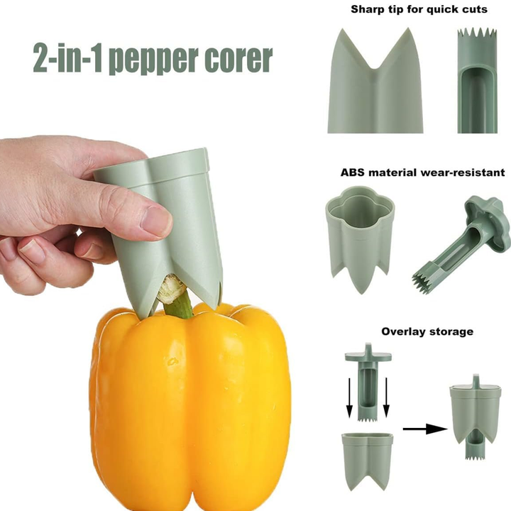 BowLift | 2-In-1 Fruit Pepper Corer
