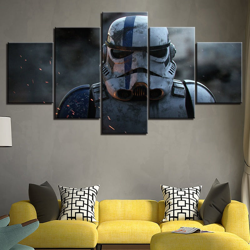 Stormtrooper Star Wars - 5 PieceCanvas Wall Art - High Definition Print | Bowlift
