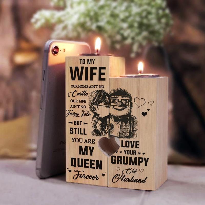 BowLift | Wooden heart candle holder