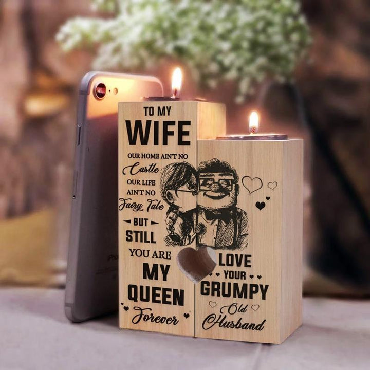BowLift | Wooden heart candle holder