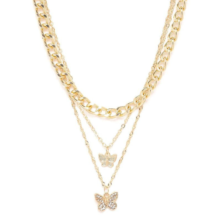 BowLift | Stacked Butterfly Pendant Necklace