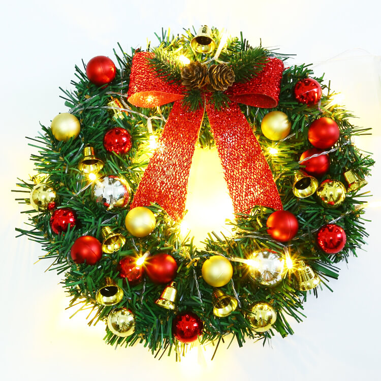 BowLift | Christmas Wreath Branches Bells Christmas Lights String Decoration Lights