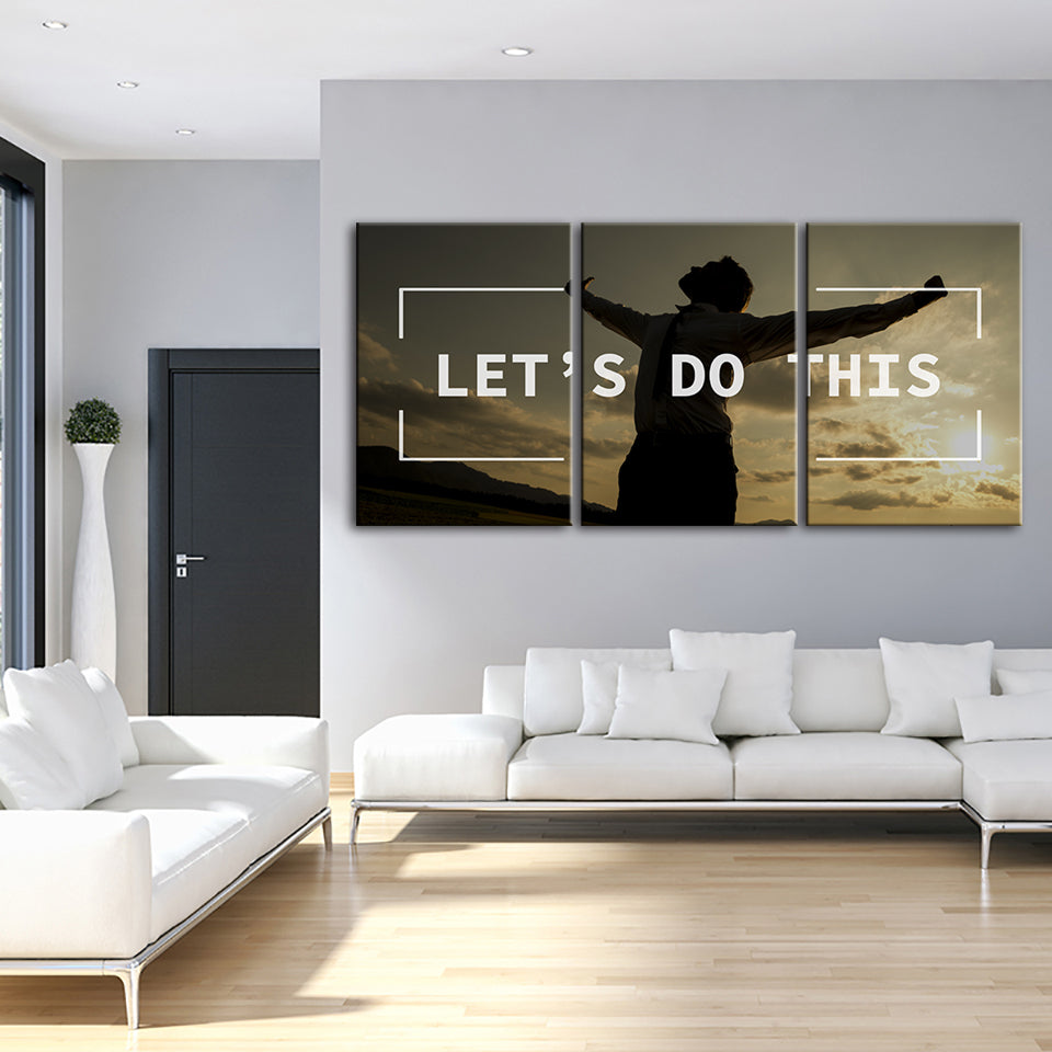 Let's Do This 3 Piece - Canvas Wall Art Painting | Bowlift