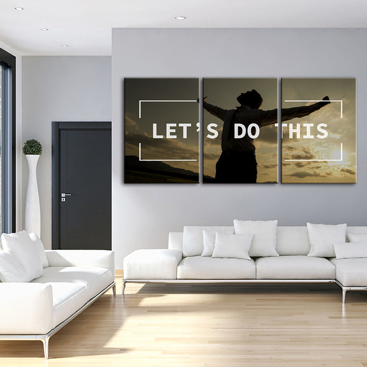 Let's Do This 3 Piece - Canvas Wall Art Painting | Bowlift