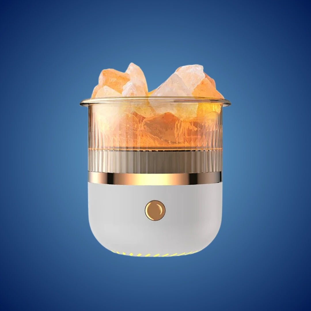 SereniGlow Crystal Salt Humidifier | USB Aroma Diffuser – Night Light & Air Purifier – For Relaxation, Stress Relief & Improved Air Quality Bowlift