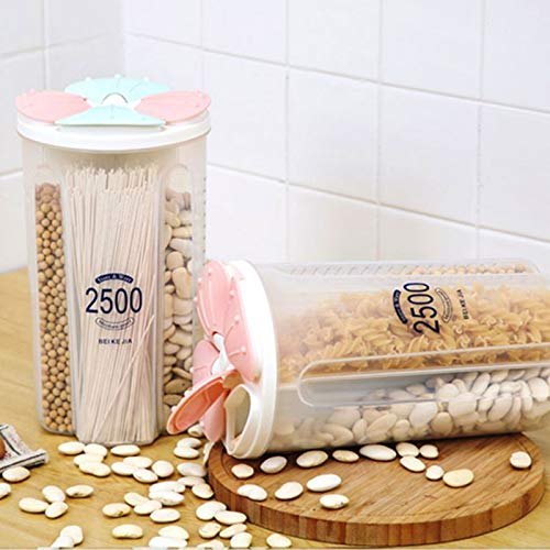 4 Grid Food Cereal Container Jar 2500Ml Bowlift