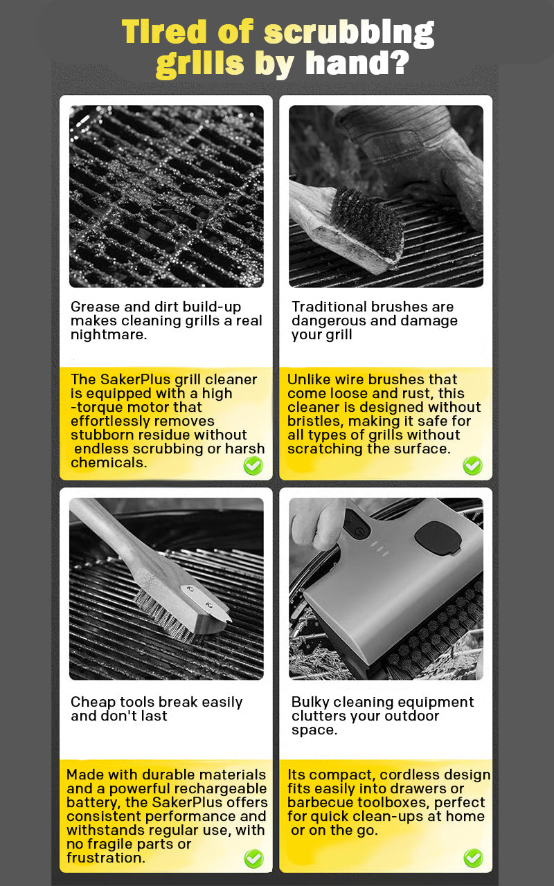 BowLift | Stainless Steel Grill Cleaning Brush