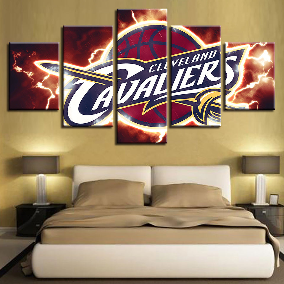 Cleveland Cavaliers 5 Piece - Canvas Wall Art Painting | Bowlift